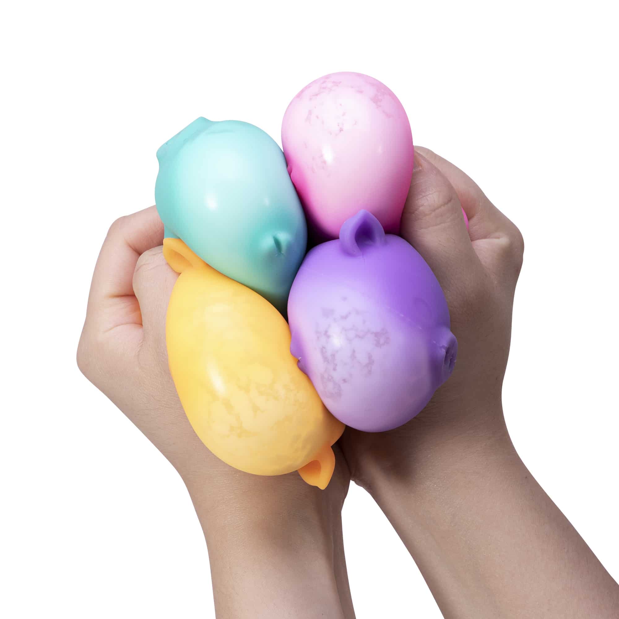 Cute Collectible NeeDoh Dig’ It Pig | Select Velvet Canopy - Dino Character Malt-Gel Filled Sensory Glob Detail