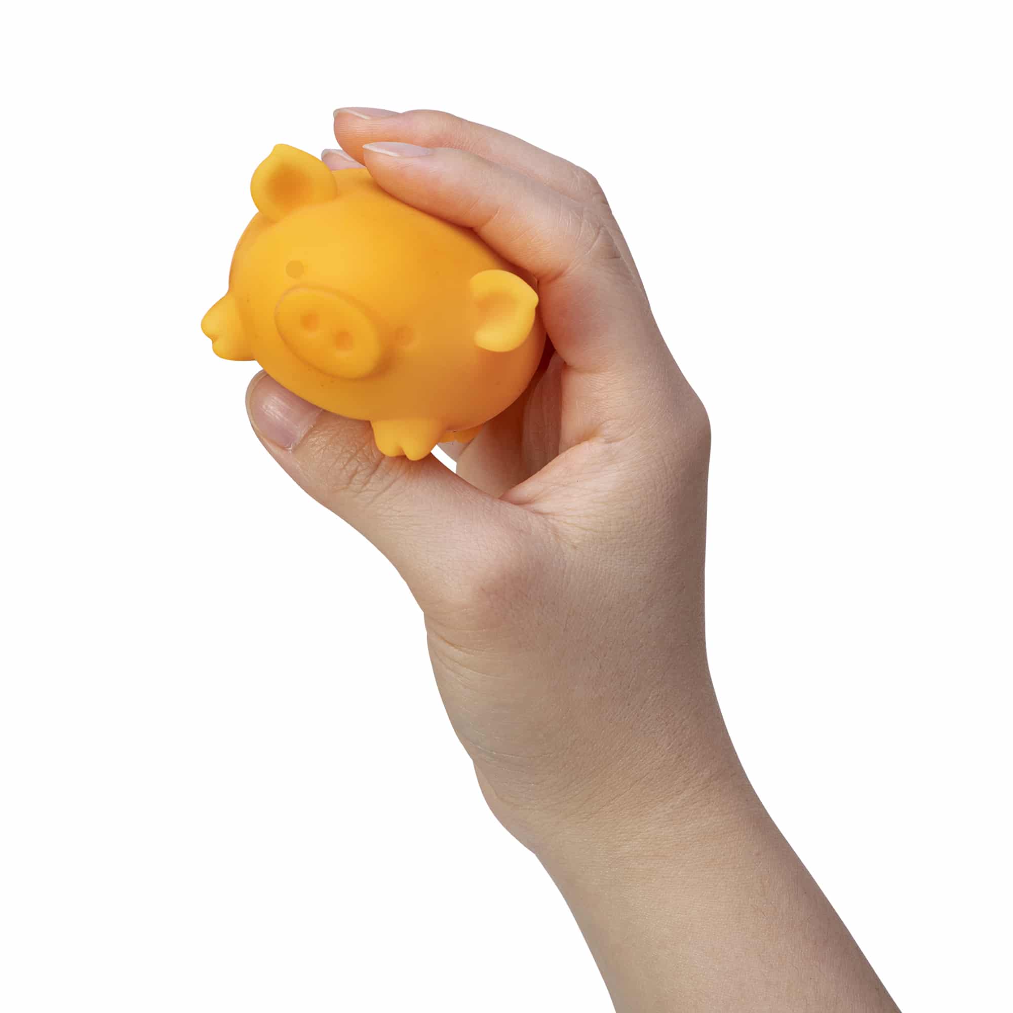 Cute Collectible NeeDoh Dig’ It Pig | Select Velvet Canopy - Dino Character Malt-Gel Filled Sensory Glob Detail
