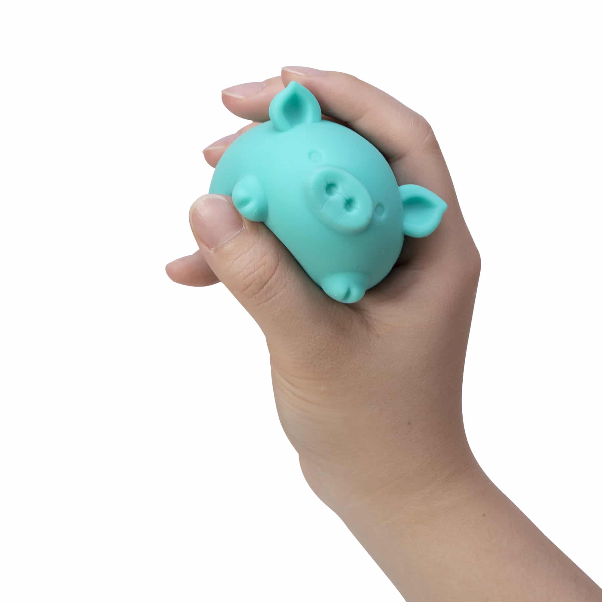 Cute Collectible NeeDoh Dig’ It Pig | Select Velvet Canopy - Dino Character Malt-Gel Filled Sensory Glob Detail