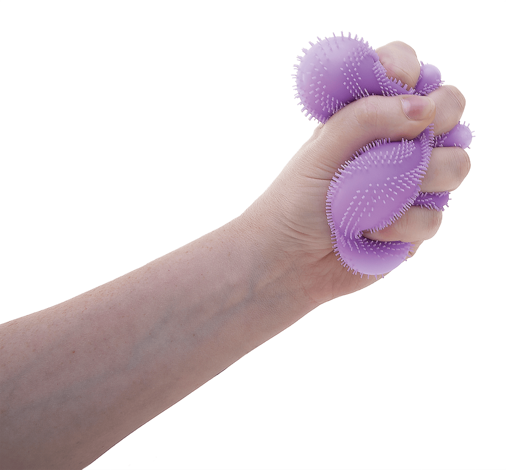 Shaggy Tactile NeeDoh Fuzz Ball Flower Power | Signature Elm Point - Fuzzy Flocked Textured Sensory Fidget Ball - Surprise Me! (Random Color)