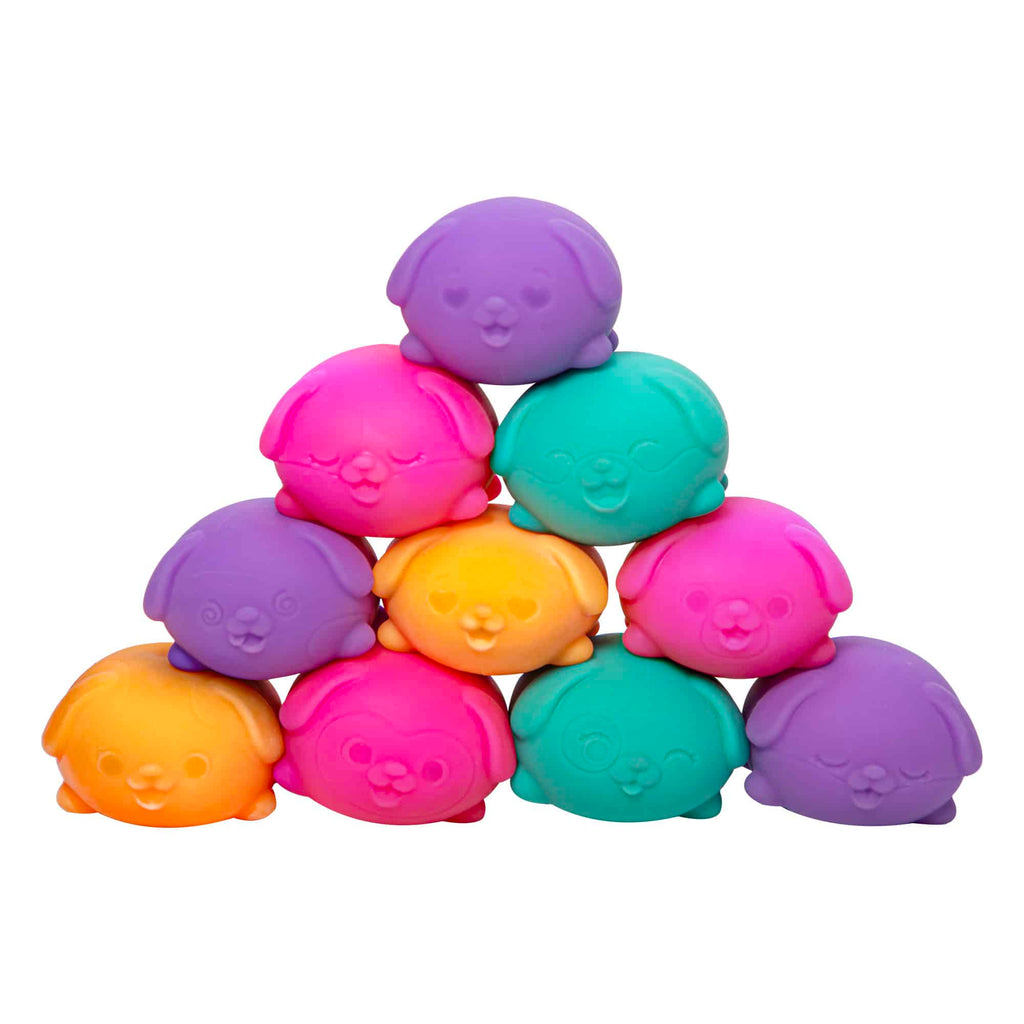 Multi-Pack Value Teenie NeeDoh Funky Pup | Edition Copper Bloom - Collectible Teenie Tiny Fidget Balls for Kids Detail