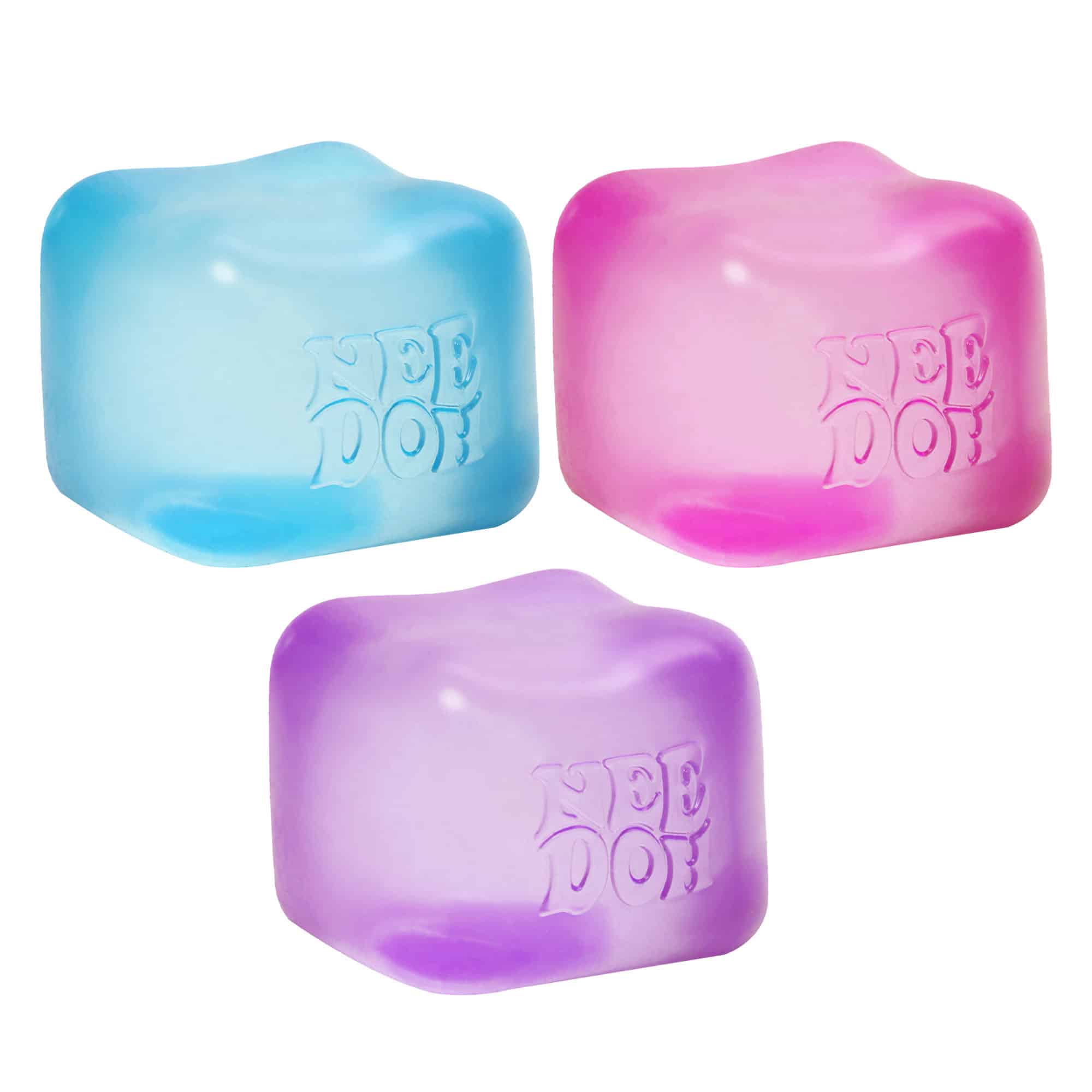 Translucent Jelly NeeDoh Nice Cube | Series Elm Bridge - Crystal Clear Squishable Ice Cube NeeDoh Detail
