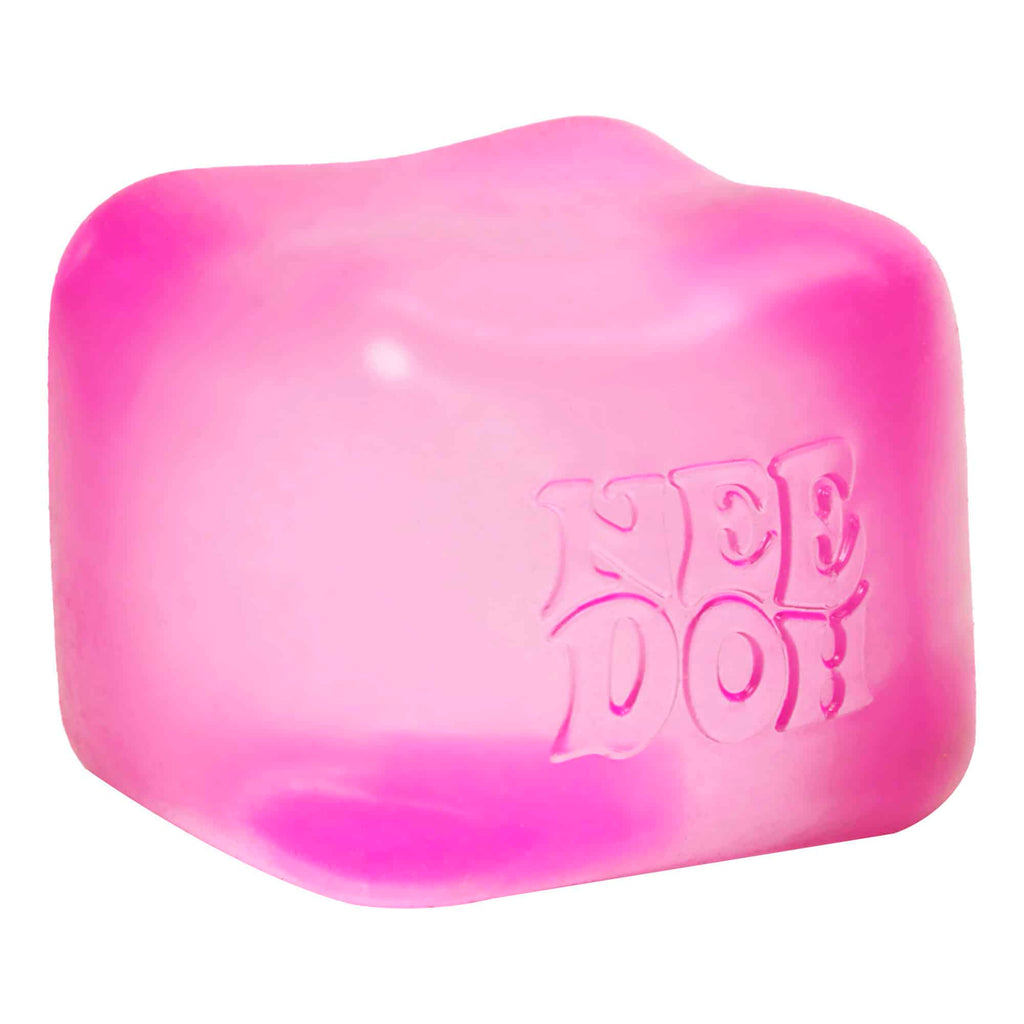 Translucent Jelly NeeDoh Nice Cube | Series Elm Bridge - Crystal Clear Squishable Ice Cube NeeDoh Detail