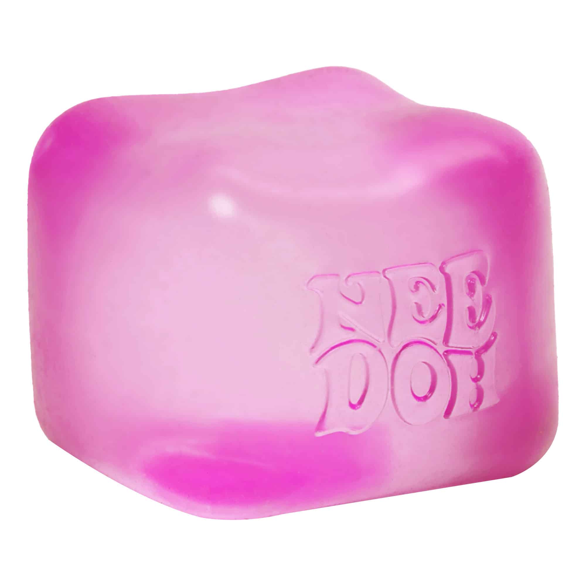 Translucent Jelly NeeDoh Nice Cube | Series Elm Bridge - Crystal Clear Squishable Ice Cube NeeDoh Detail