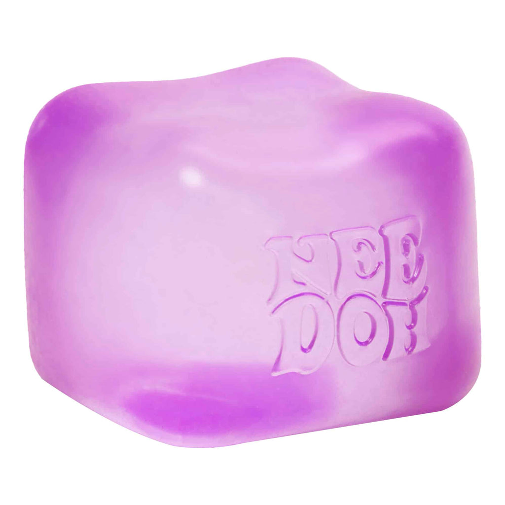 Translucent Jelly NeeDoh Nice Cube | Series Elm Bridge - Crystal Clear Squishable Ice Cube NeeDoh Detail