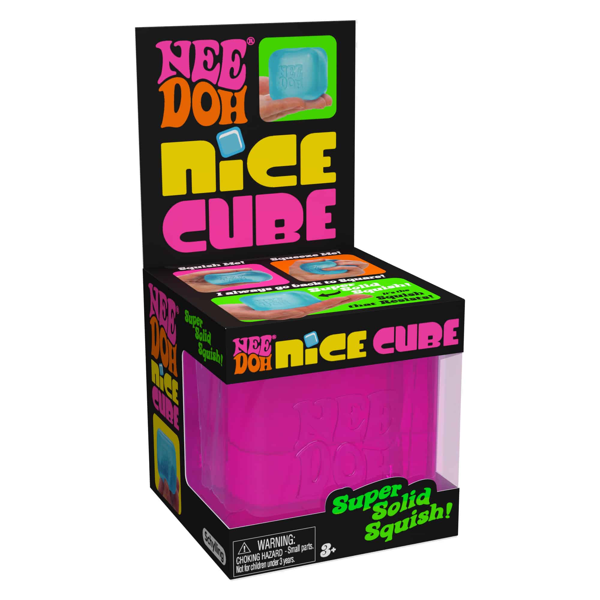 Translucent Jelly NeeDoh Nice Cube | Series Elm Bridge - Crystal Clear Squishable Ice Cube NeeDoh Detail