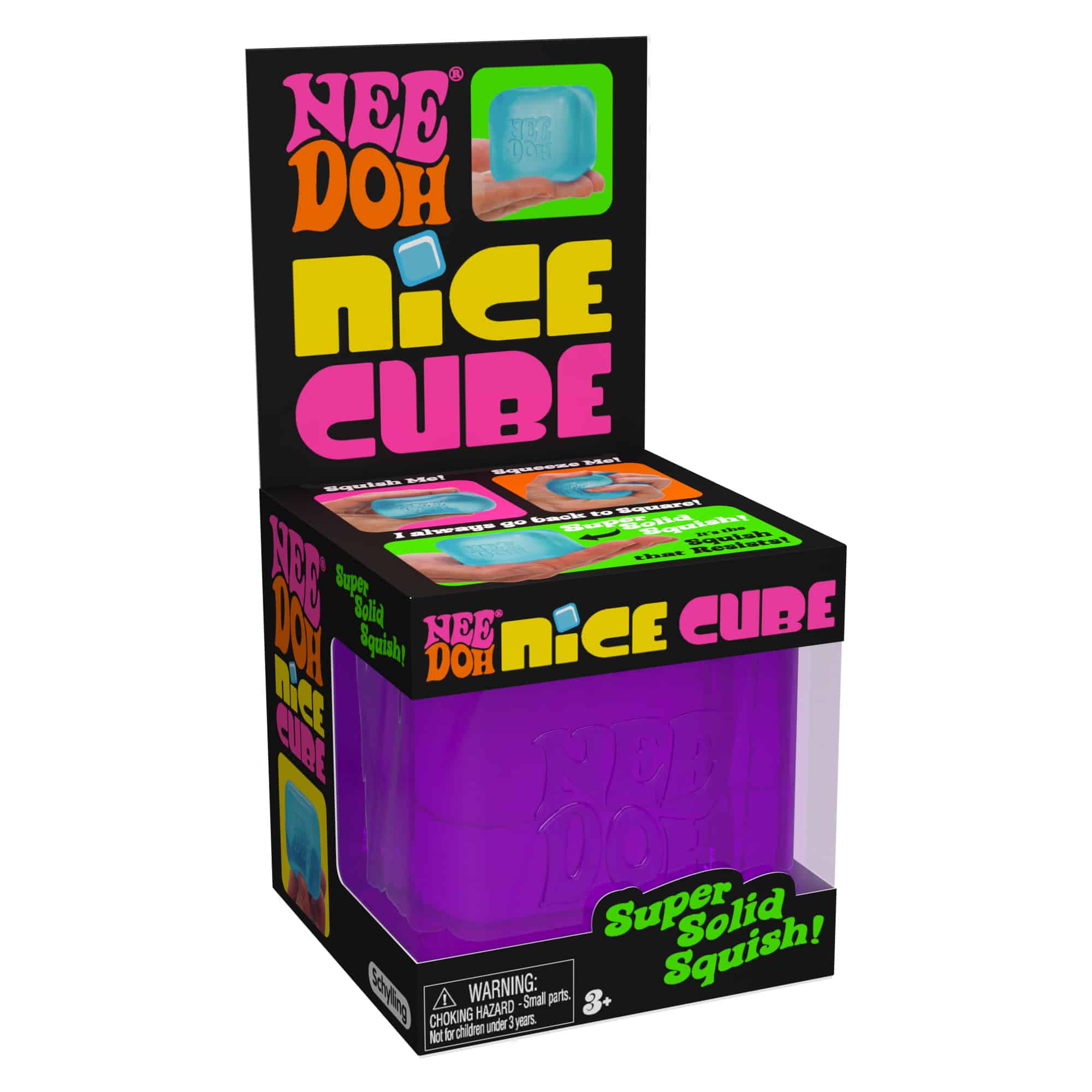 Translucent Jelly NeeDoh Nice Cube | Series Elm Bridge - Crystal Clear Squishable Ice Cube NeeDoh Detail