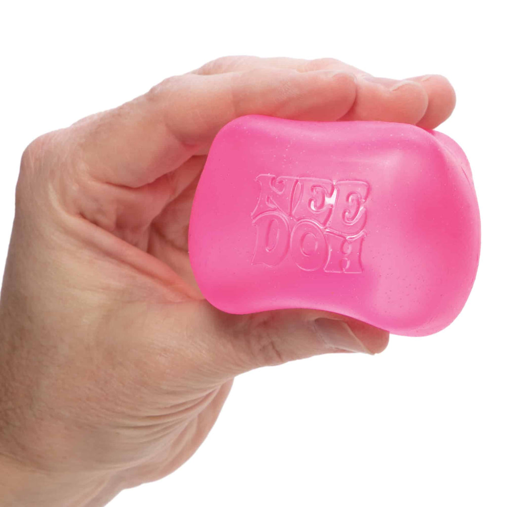 Translucent Jelly NeeDoh Nice Cube | Series Elm Bridge - Crystal Clear Squishable Ice Cube NeeDoh Detail