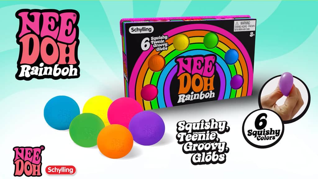 The Groovy Glob NeeDoh Rainboh | Reserve Autumn Pond - Classic NeeDoh Stress-Relieving Squishy Ball Detail