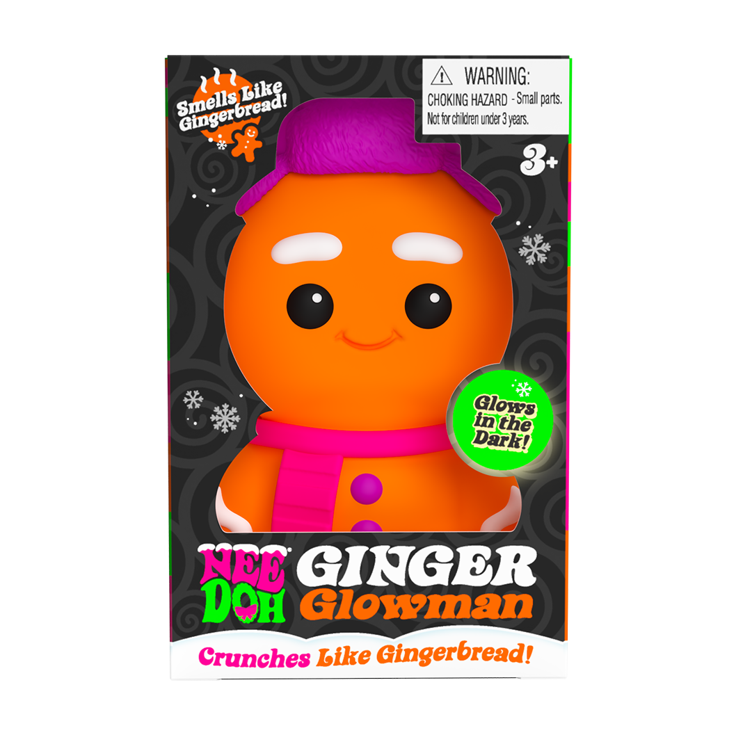 Purrfectly Squishy NeeDoh Ginger Glowman | Select Copper Path - Collectible Shaggy Monster Squishable Toy - Surprise Me! (Random Style)