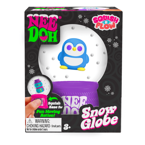 Crystal Clear NeeDoh Squish N Flow Snow Globe | Signature Moonlit Lane - Crystal Clear Squishable Ice Cube NeeDoh - Default Title