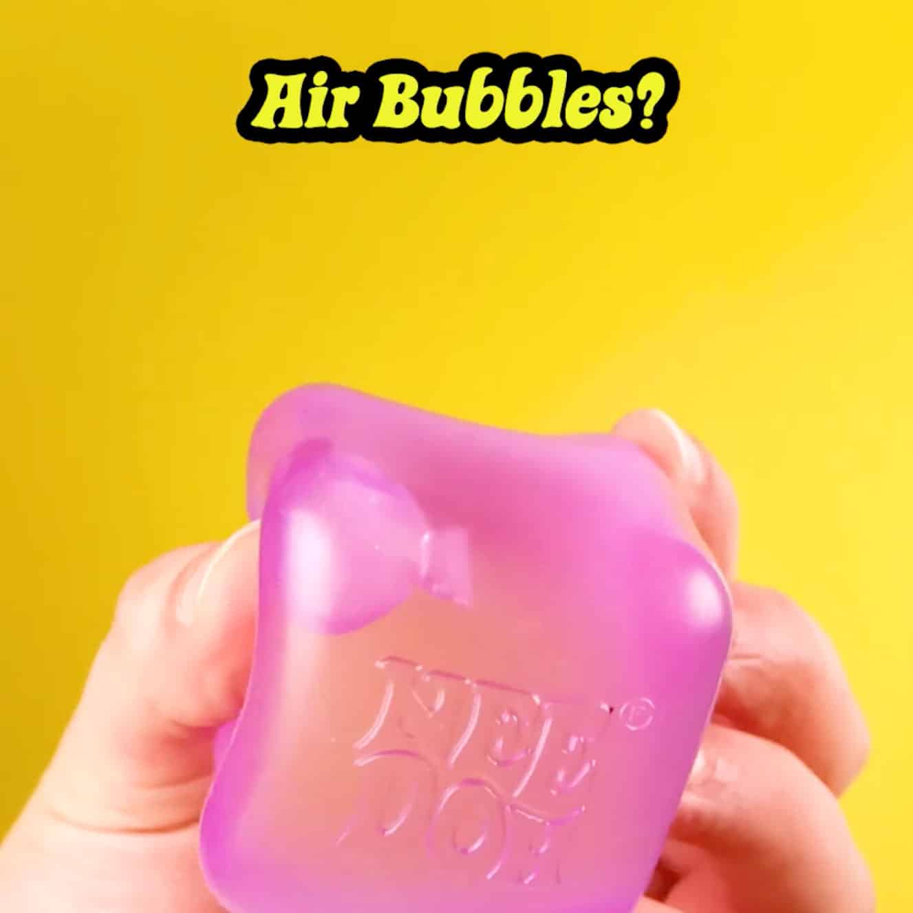 Translucent Jelly NeeDoh Nice Cube | Series Elm Bridge - Crystal Clear Squishable Ice Cube NeeDoh Detail
